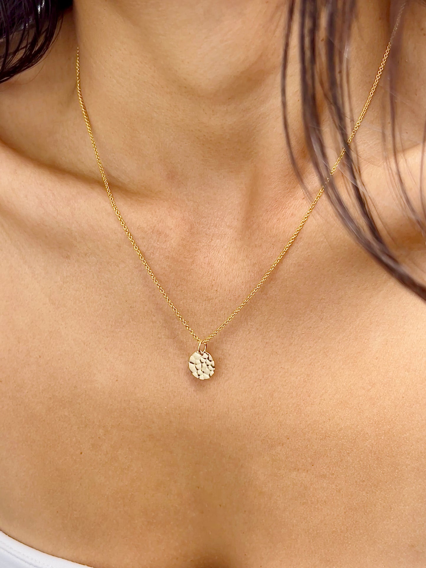 Collier Médaille Martelée - Or 14K Gold Filled