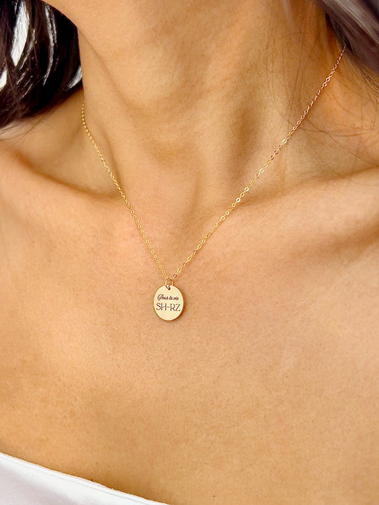 Collier Personnalisé "Pour La Vie" - Or 14K Gold Filled